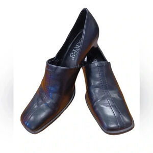 Franco Sarto Black Almond Toe Heels Size 6M
